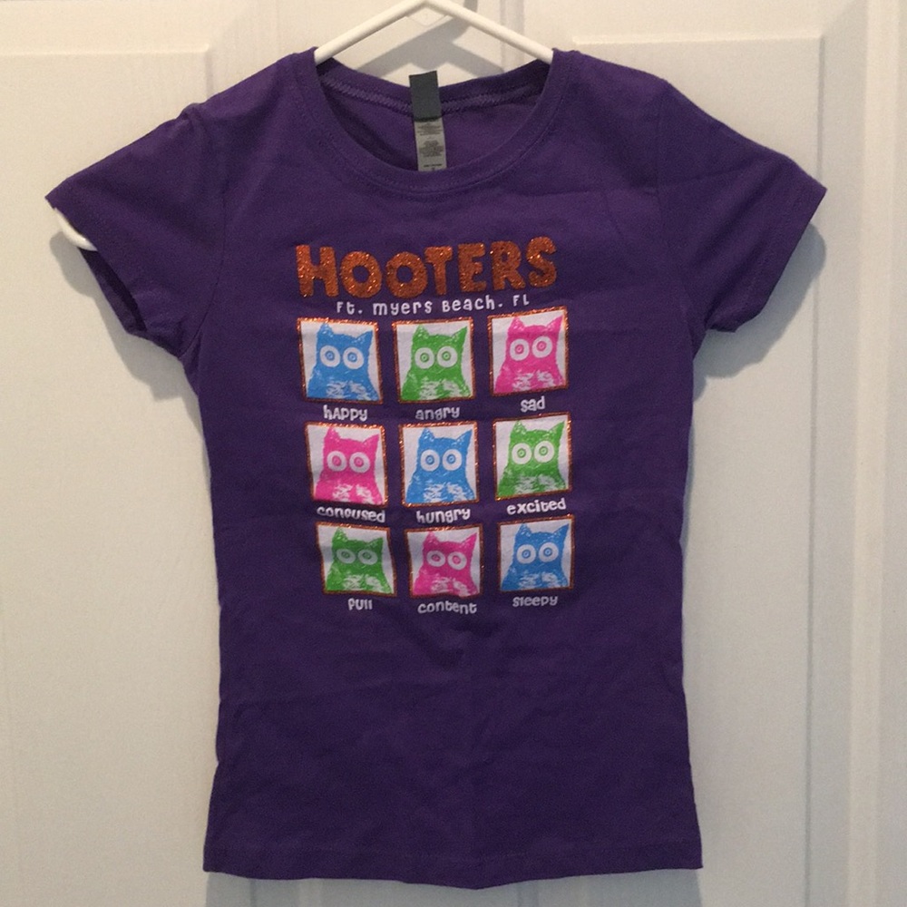 New Girls Hooters Purple T-Shirt Ft Myers FL S6-6X